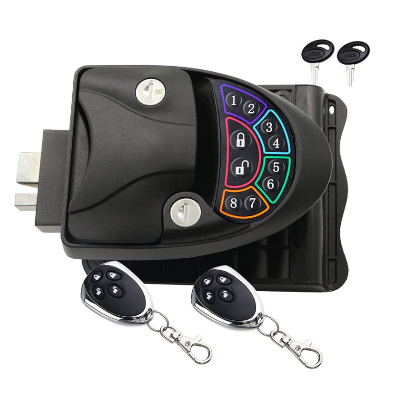 Metal Keyless Rv Entry Door Lock With 2 Fobs and Blacklite Keypad