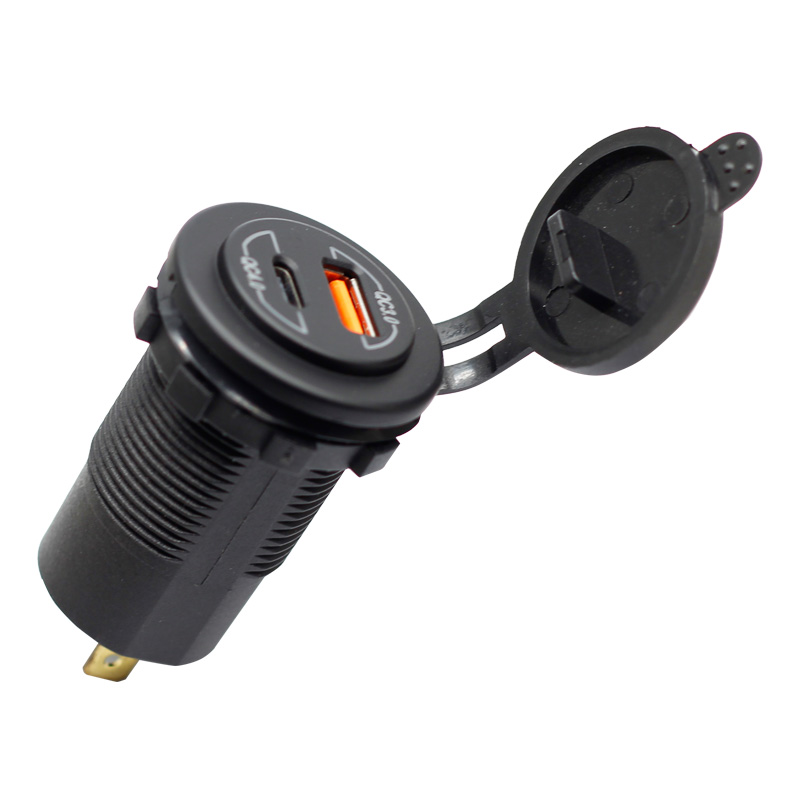 QC 3.0 USB Port 12V USB Port PD QC 4.0 Type C Car Charger Socket with ON Off Switch3