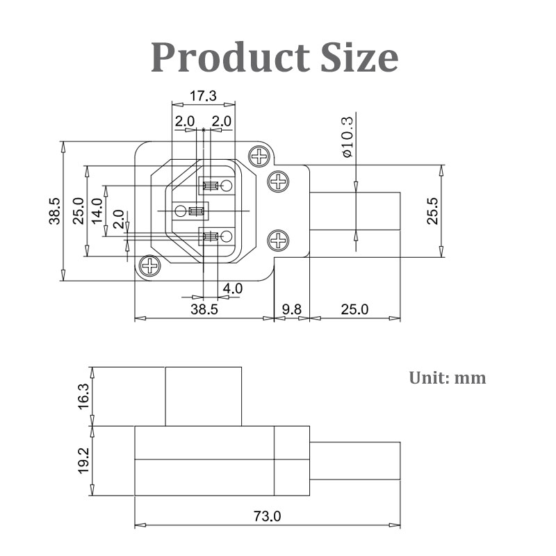 High Quality IEC 320 C14 90 Degree Angled Rewireable Connector Male Plug Adapter3