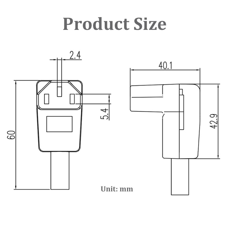 C13 C14 90 degree Horizontal Connector assembly plug adapter female male connector3