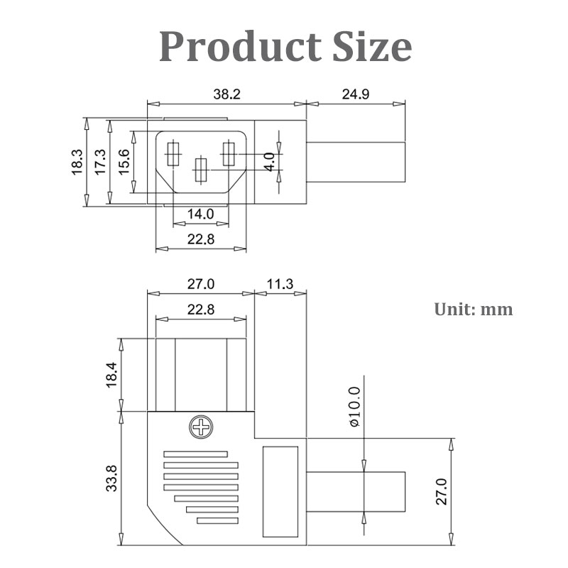 High quality CE TUV RoHs iec power right adapter c13 C14 socket connector3